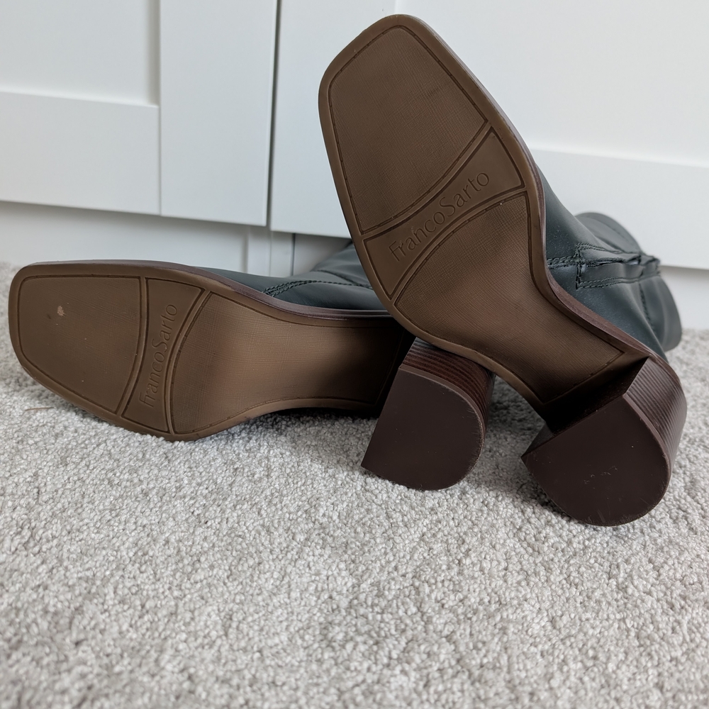 Franco Sarto Green Stormy Mid Calf Heeled Boots 6.5M - Picture 6 of 9